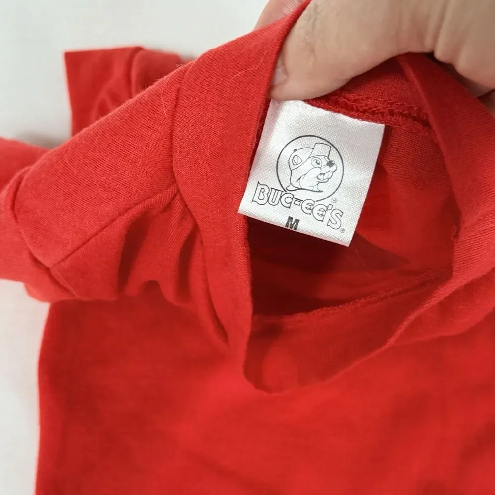 Buc-ee’s Pet Dog T-Shirt Red Beaver Logo Size Medium